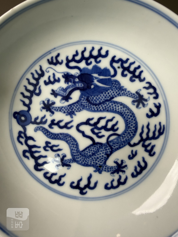 清光绪 青花云龙纹盘 - 图6
